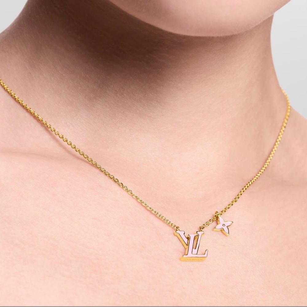 Louis Vuitton Iconic Enamel Rose Gold Necklace (Like-new) - Picture 6 of 11